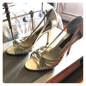 Gold shoes